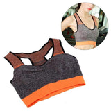 Swim4Fit Bras Orange Women's Seamless Stretchy Breathable Sports Bra