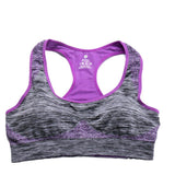 Swim4Fit Bras purple / L Women's Push Up Wireless Sports Bra Gray & Blue