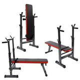 Swim4Fit Fitness Equipment Adjustable Portable Folding Weight Bench w/ Dip Station, Chest Press