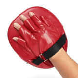 Swim4Fit Martial Arts Red Boxing Gloves Pads Hand Target Pad Muay Thai Kick Focus Punch Pad Karate Taekwondo Mitt MMA Foam Boxer Training Kickboxing Sanda