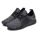 Swim4Fit Men's Shoes black and gray / 10 Men Shoes Flykitting Fabric Breathable Mesh Upper Sports Shoes Antiskid Shoes For Spring Autumn Winter Y02 Black