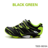 Swim4Fit Men's Shoes Black Green / 6 Tiebao Road Racing Bike Shoes Ultralight Mens Breathable Athletic SPD Self-locking Professional MTB Cycling Bicycle Shoes 4color