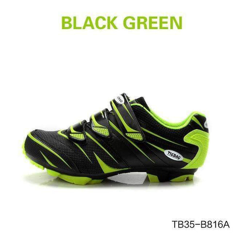 Swim4Fit Men's Shoes Black Green / 6 Tiebao Road Racing Bike Shoes Ultralight Mens Breathable Athletic SPD Self-locking Professional MTB Cycling Bicycle Shoes 4color
