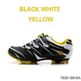 Swim4Fit Men's Shoes Black Yellow / 6 Tiebao Road Racing Bike Shoes Ultralight Mens Breathable Athletic SPD Self-locking Professional MTB Cycling Bicycle Shoes 4color