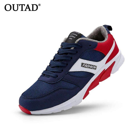Swim4Fit Men's Shoes OUTAD Winter Comfortable Men Sport Running Shoes Cotton Men Male Anti-Slip Rubber Sole Walking Sneakers Shoes plus size