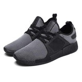 Swim4Fit Men's Shoes striped gray / 10 Men Shoes Flykitting Fabric Breathable Mesh Upper Sports Shoes Antiskid Shoes For Spring Autumn Winter Y02 Black