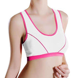 Swim4Fit Women's Bra White Women's Solid Wrap Two Color Sports Bra
