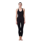 Swim4Fit Women's Shirt Black / L Women's Sexy Seamless Elastic Strappy Back Yoga Shirt