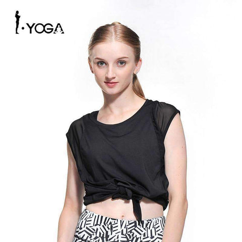 Swim4Fit Women's Shirt Black / S Fitness Active Sexy Yoga Sports Loose Vest Tank Top Workout Gym Training Mesh T Shirt Fashion Running Clothes for Sport Women