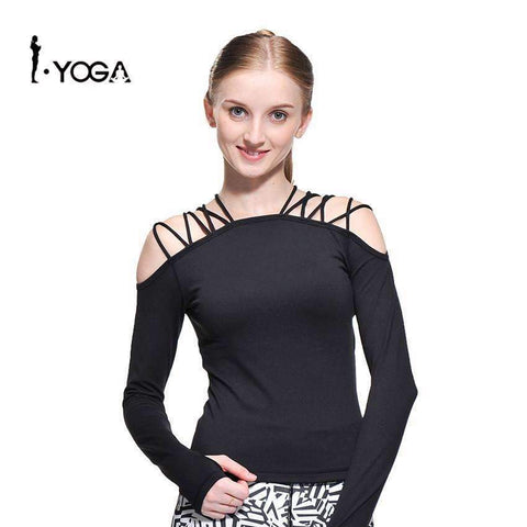 Swim4Fit Women's Shirt Sports Lacing Yoga Blusa Fitness Running Tanks Blouse Woman Gym Top T Shirts Outdoor Sportswear Clothing Jersey for women CXT011