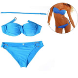 Swim4Fit Women's Swimwear Blue / L Women's Two Piece Elastic Bikini Swimsuit Sexy Padded Swimwear Swim Suit