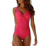 Swim4Fit Women's Swimwear rose pink / XXL Women's Push Up Plus Size High Cut One Piece Swim Suit