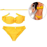 Swim4Fit Women's Swimwear Yellow / L Women's Two Piece Elastic Bikini Swimsuit Sexy Padded Swimwear Swim Suit