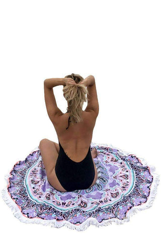 Swim4Fit Yoga Mat Default Title Bohemian Tassel Round Beach Towel Yoga Mat