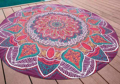 Swim4Fit Yoga Mat Default Title Round Hippie Chiffon Tapestry Beach Throw Towel Yoga Mat Bohemian